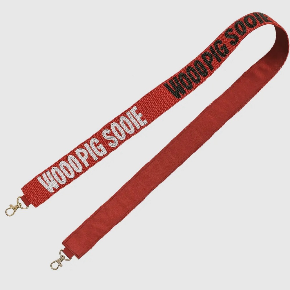 University of Arkansas Beaded Bag Strap